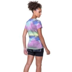 Ron Hill Womens Tech Golden Hour Tee -Pete Bland Sports rh 006706 wimens tech golden hour tee rh 01173 multi mirage 6870