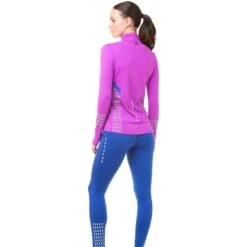 Ron Hill Womens Tech Afterhours HZ -Pete Bland Sports w tech afterhours hz thistlecobalt 4