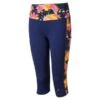 Ron Hill Womens Life Capri -Pete Bland Sports wmns life capri rh 006146 rh 00840 dpblue peachfeathers front